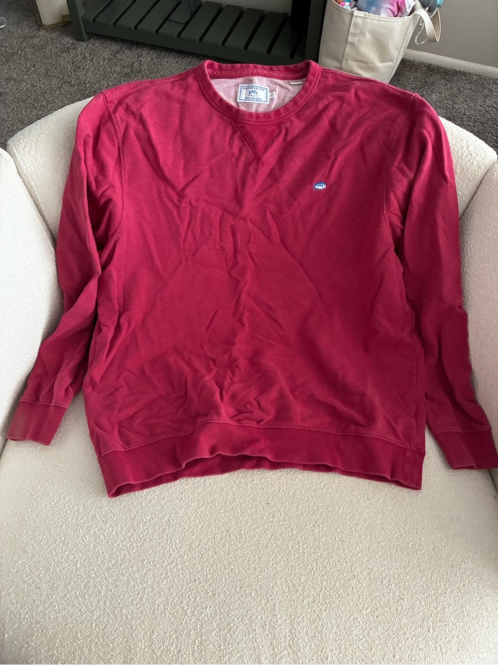 Southern Tide Crewneck Sweatshirt in Raspberry Red